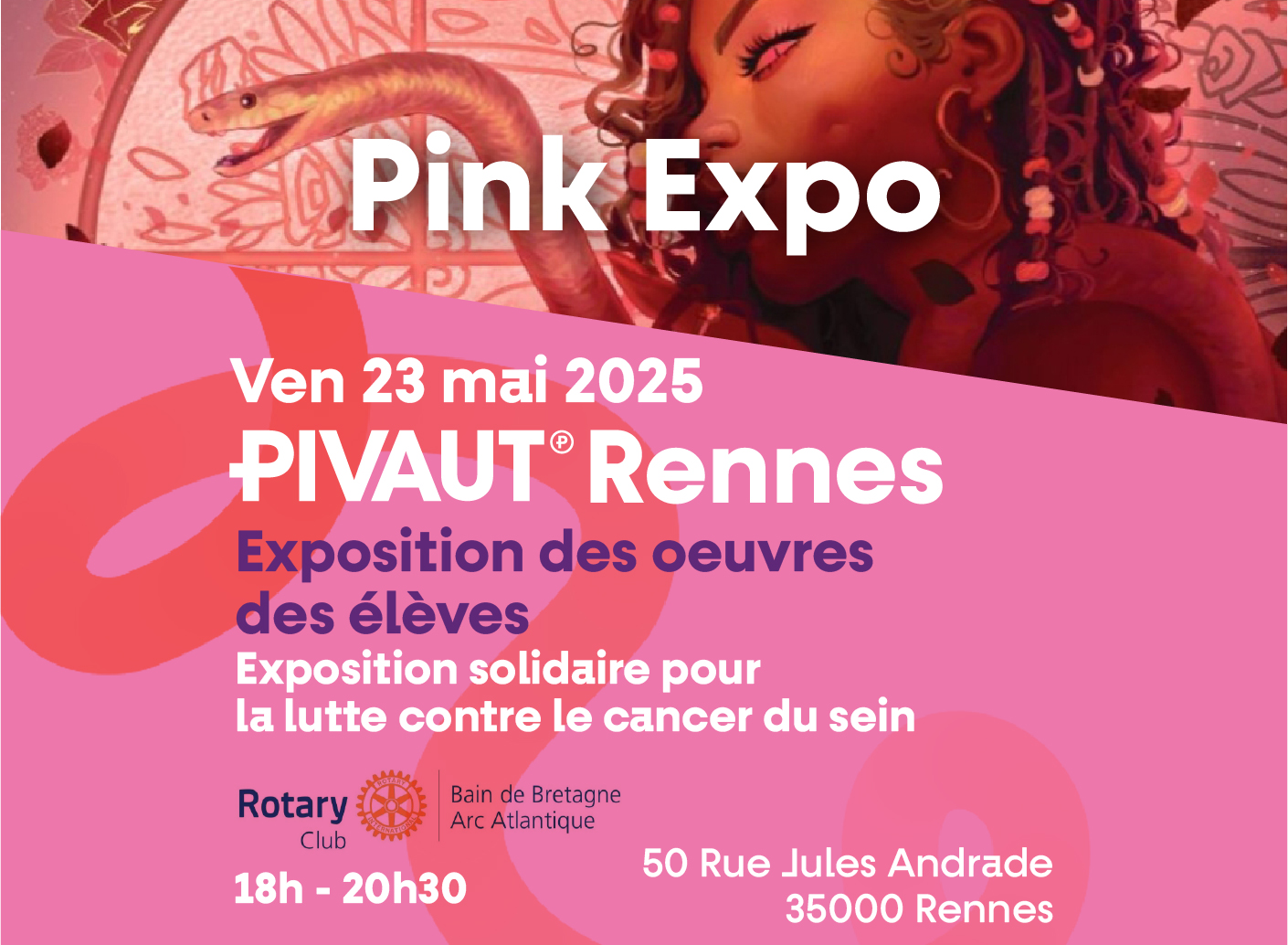 Pink Expo 2025: exposition solidaire Pivaut x Rotary