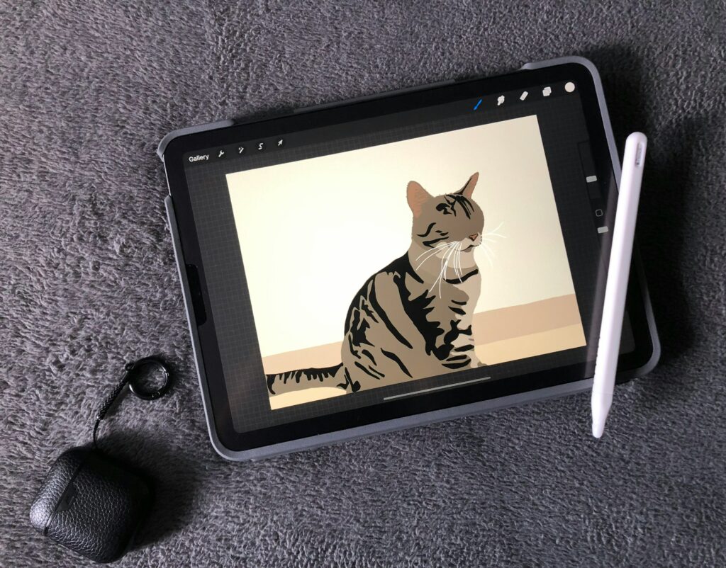 matériel et illustration de chat